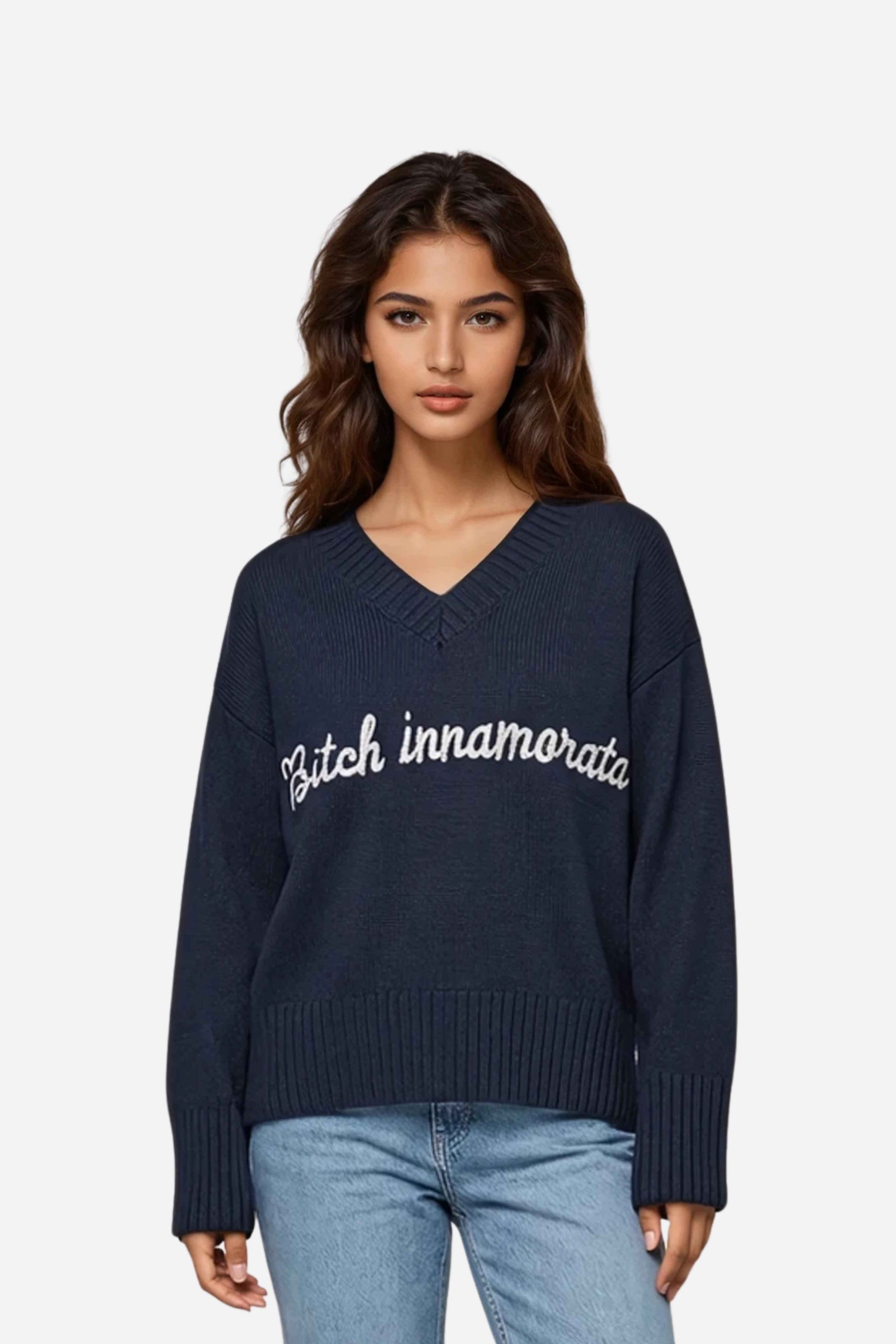 Maglione Bitch Innamorata Blue